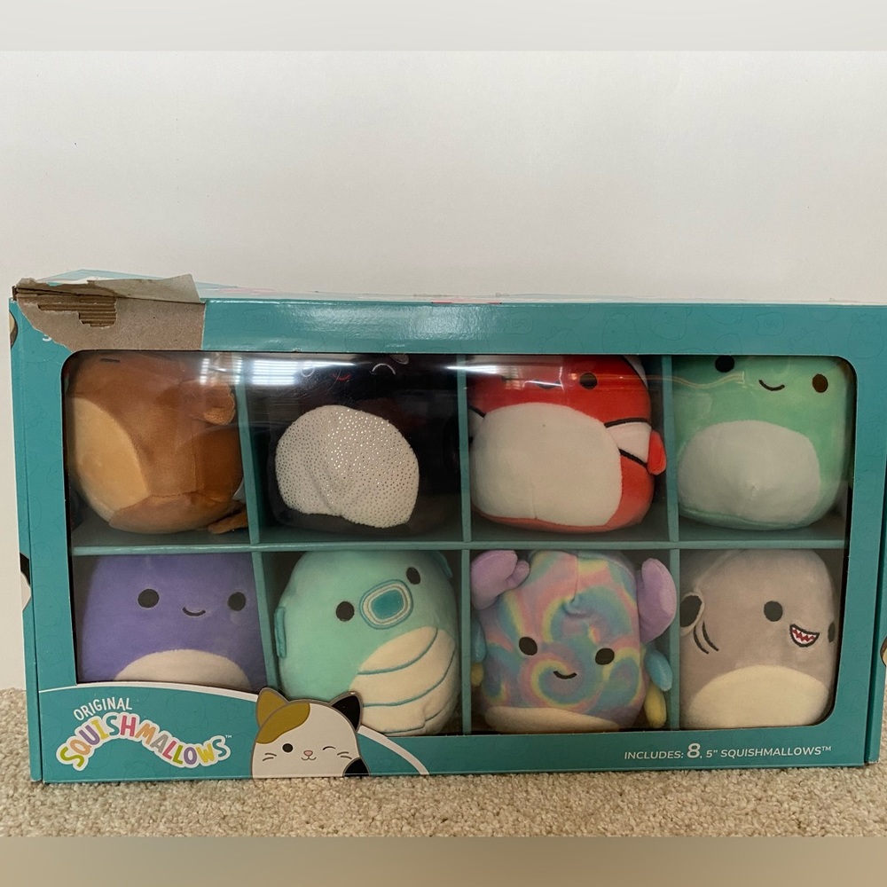 Squishmellows 5 inch mini plush pack - sea life